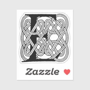 Letter E Celtic Knot Vintage Monogram