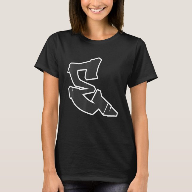 Letter E Graffiti T-Shirt (Front)
