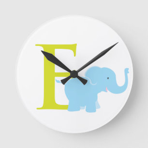 Letter E Initial Clock