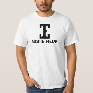 letter e initials can be personalised T-Shirt