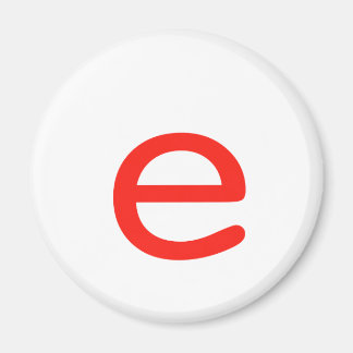 Letter e magnet