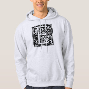 Letter E Mediaeval Monogram Art Nouveau Hoodie