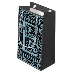 Letter E Mediaeval Monogram Art Nouveau Small Gift Bag