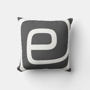 Letter E Monogram Cushion