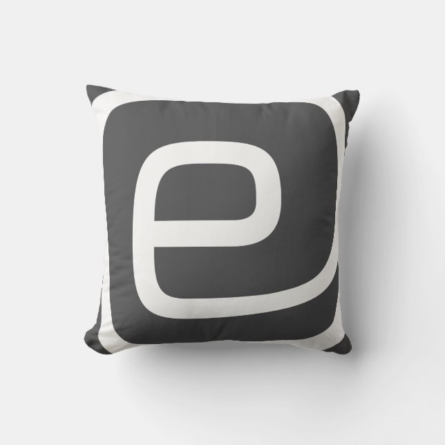 Letter E Monogram Cushion (Front)