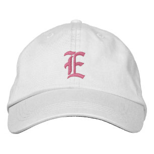 Letter E Monogram Embroidered Hat