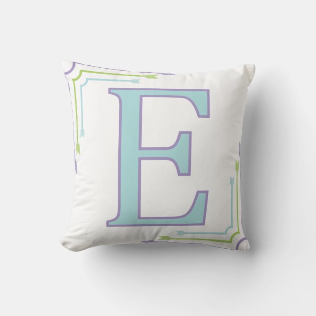 Letter E - Monogram Pillow (Front)