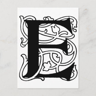 Letter E Monogram Postcard