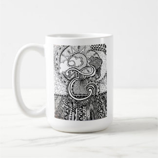Letter E Mug, Art by Elizabeth Sampson Coffee Mug