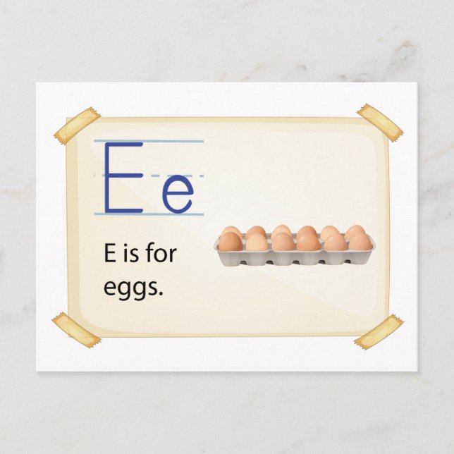 Letter E Postcard (Front)
