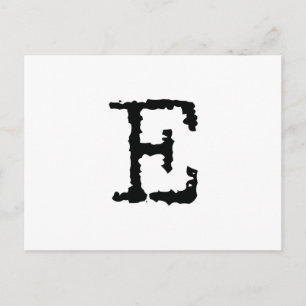 Letter E Postcard