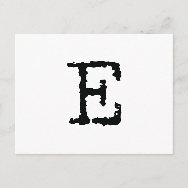 Letter E Postcard (Front)