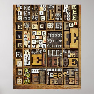 Letter E Poster