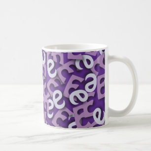 Letter E Purple Coffee Mug