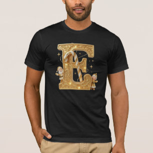 Letter E: Royal Gold Luxury T-Shirt