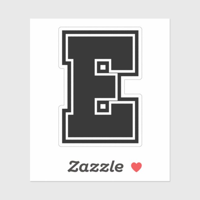 Letter E sporty college font alphabet (Sheet)