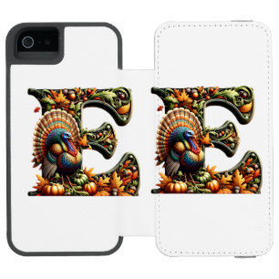 Letter E Thanksgiving style gift Incipio Watson™ iPhone 5 Wallet Case