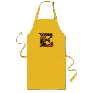 Letter E Thanksgiving style gift Long Apron