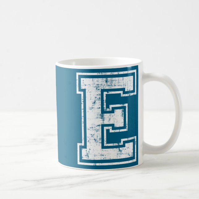Letter E Uppercase Alphabet Initial Design Coffee Mug (Right)