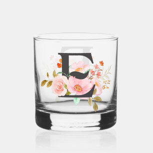 Letter E Whiskey Glass