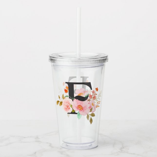 Letter F Acrylic Tumbler (Front)