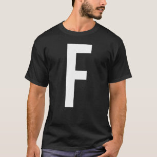 LETTER F ALPHABET MONOGRAM INITIAL T-Shirt