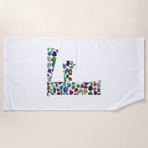 Letter 'F' Beach Towel