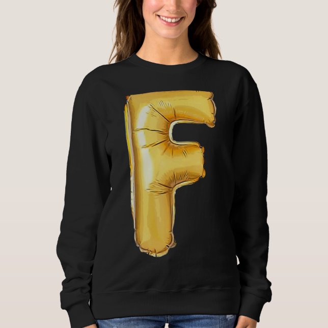 Letter F Capital Alphabet Camouflage Initial Sweatshirt (Front)