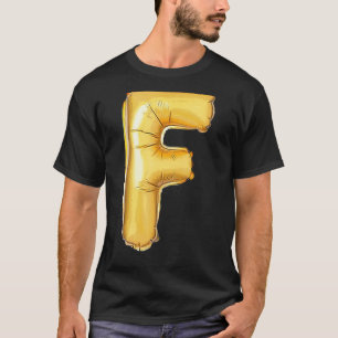 Letter F Capital Alphabet Camouflage Initial T-Shirt