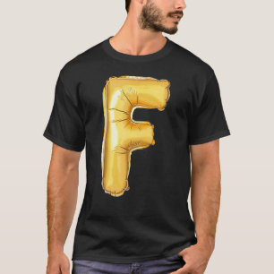 Letter F Capital Alphabet Camouflage Initial T-Shirt