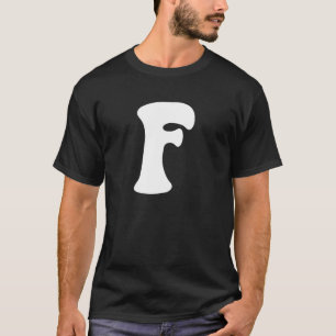 Letter F Capital Alphabet Team Groups Costume Matc T-Shirt