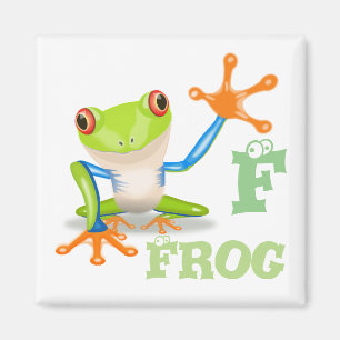 Letter F for Frog Children's Magnet