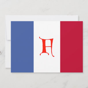Letter F French Invitation Card