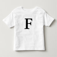 Letter F initial monogrammed t shirt