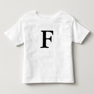 Letter F initial monogrammed t shirt