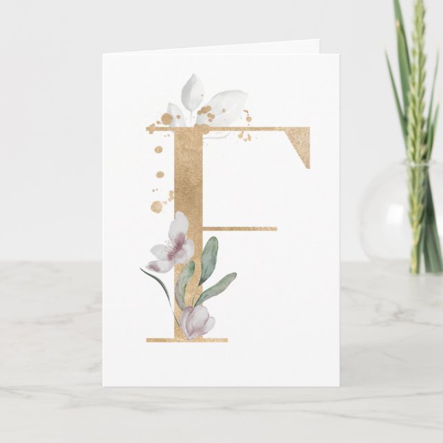 Letter F Monogram Card (Front)