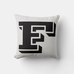 LETTER F MONOGRAM PILLOW