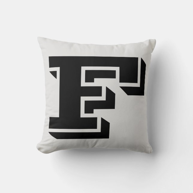 LETTER F MONOGRAM PILLOW (Front)