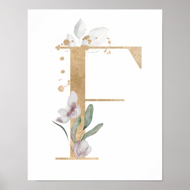 Letter F Monogram Poster (Front)