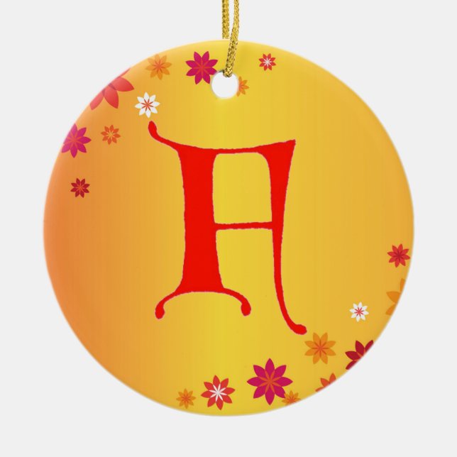 Letter F Ornament (Front)
