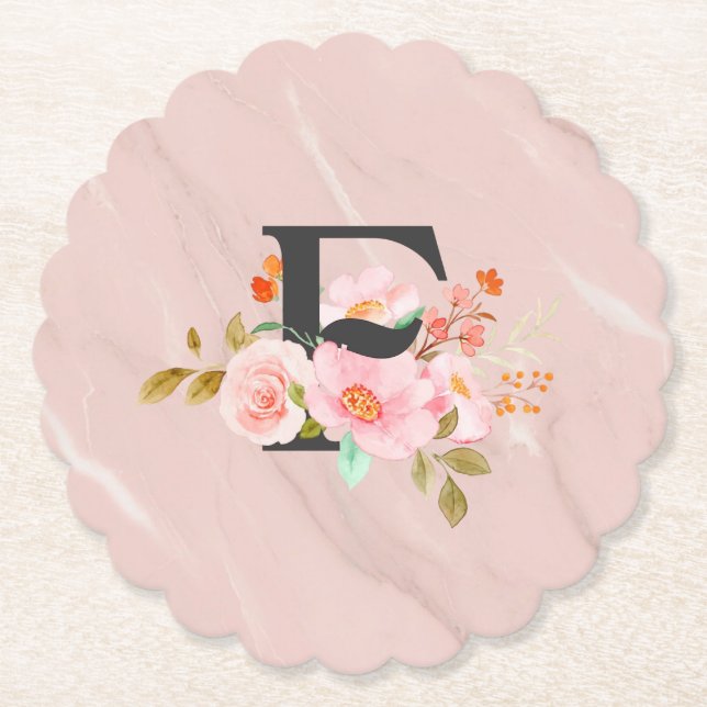 Letter F Paper Coaster (Front)