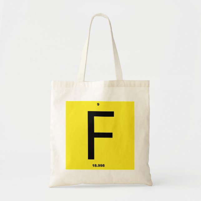 Letter F periodic table Tote Bag (Front)