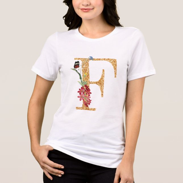Letter f Tri-Blend shirt (Front)