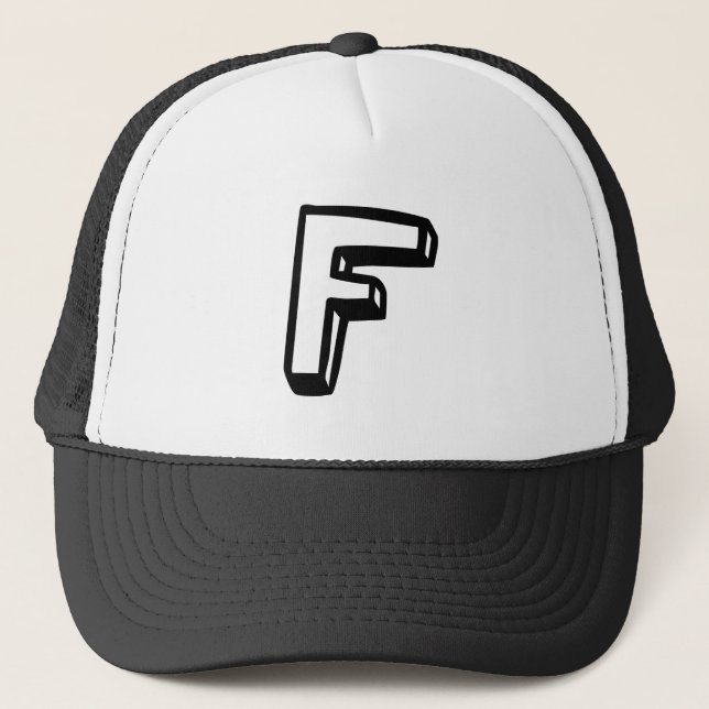 Letter F Trucker Hat (Front)