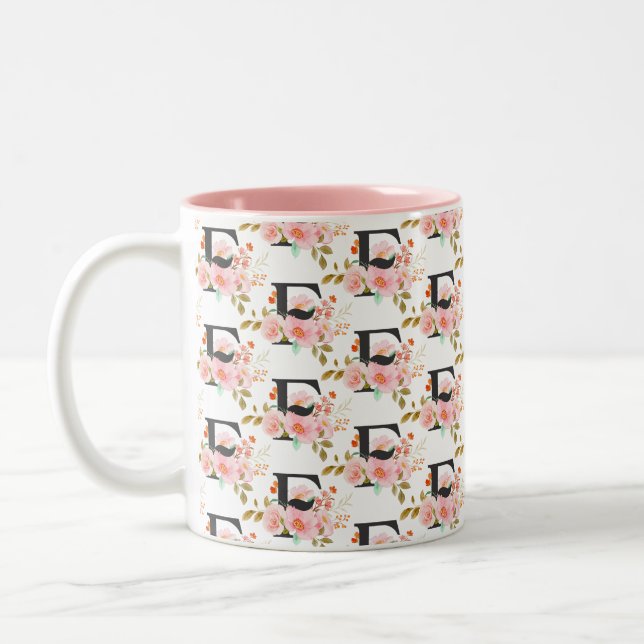 Letter F Two-Tone Coffee Mug (Left)