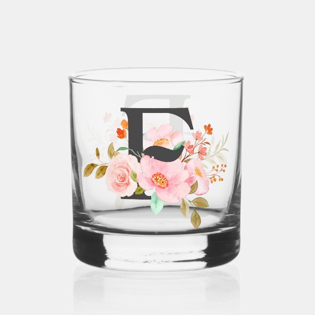 Letter F Whiskey Glass (Front)