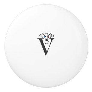 Letter Face Ceramic Knob