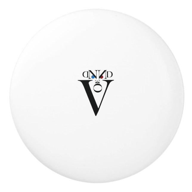 Letter Face Ceramic Knob (Front)