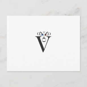 Letter Face Postcard