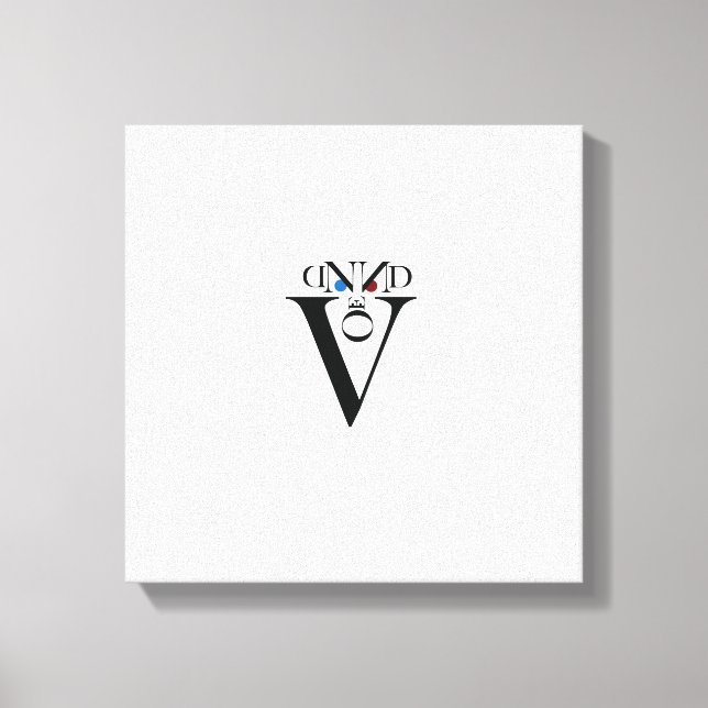 Letter Face Wrapped Canvas (Front)